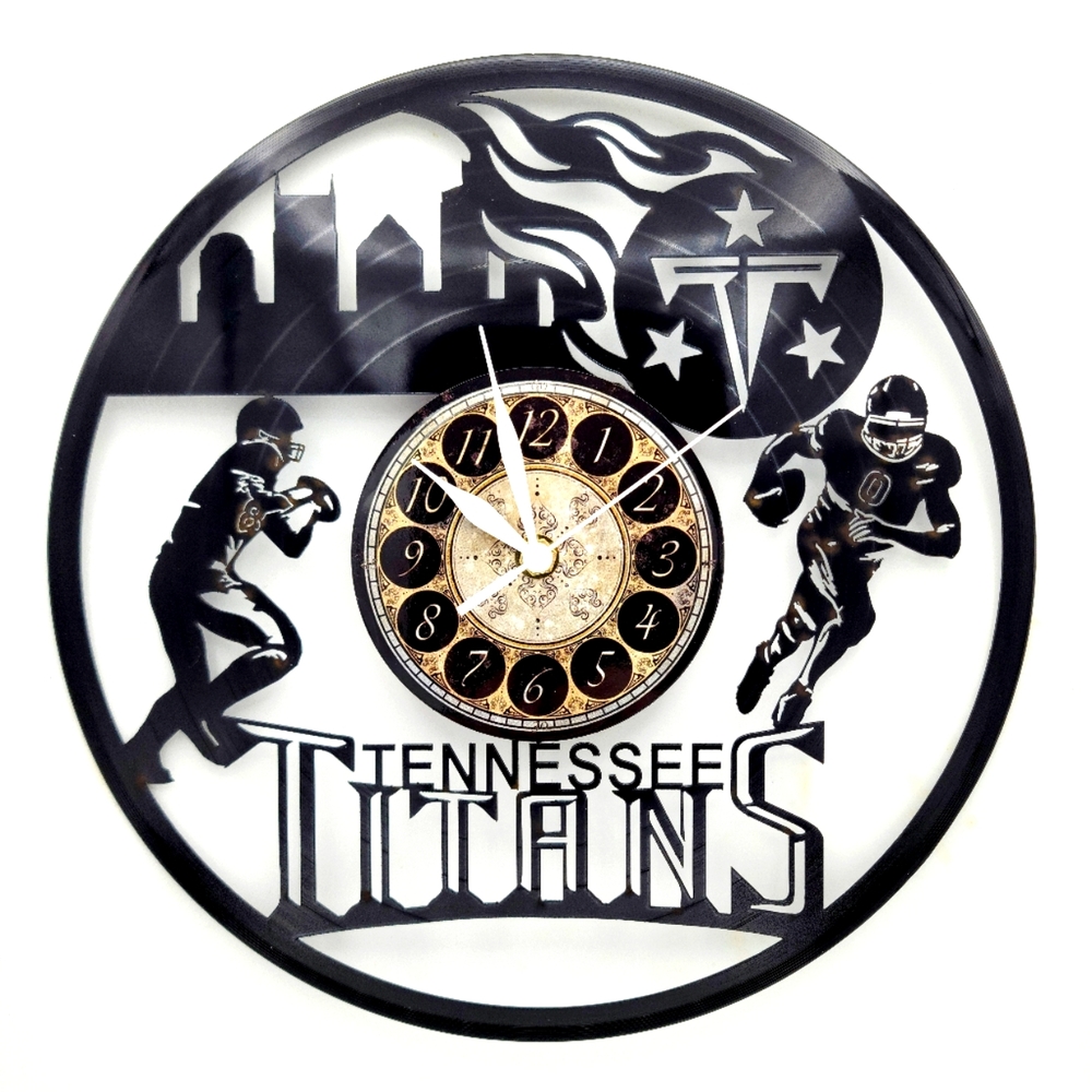 TENNESSEE TITANS vinyl record clock